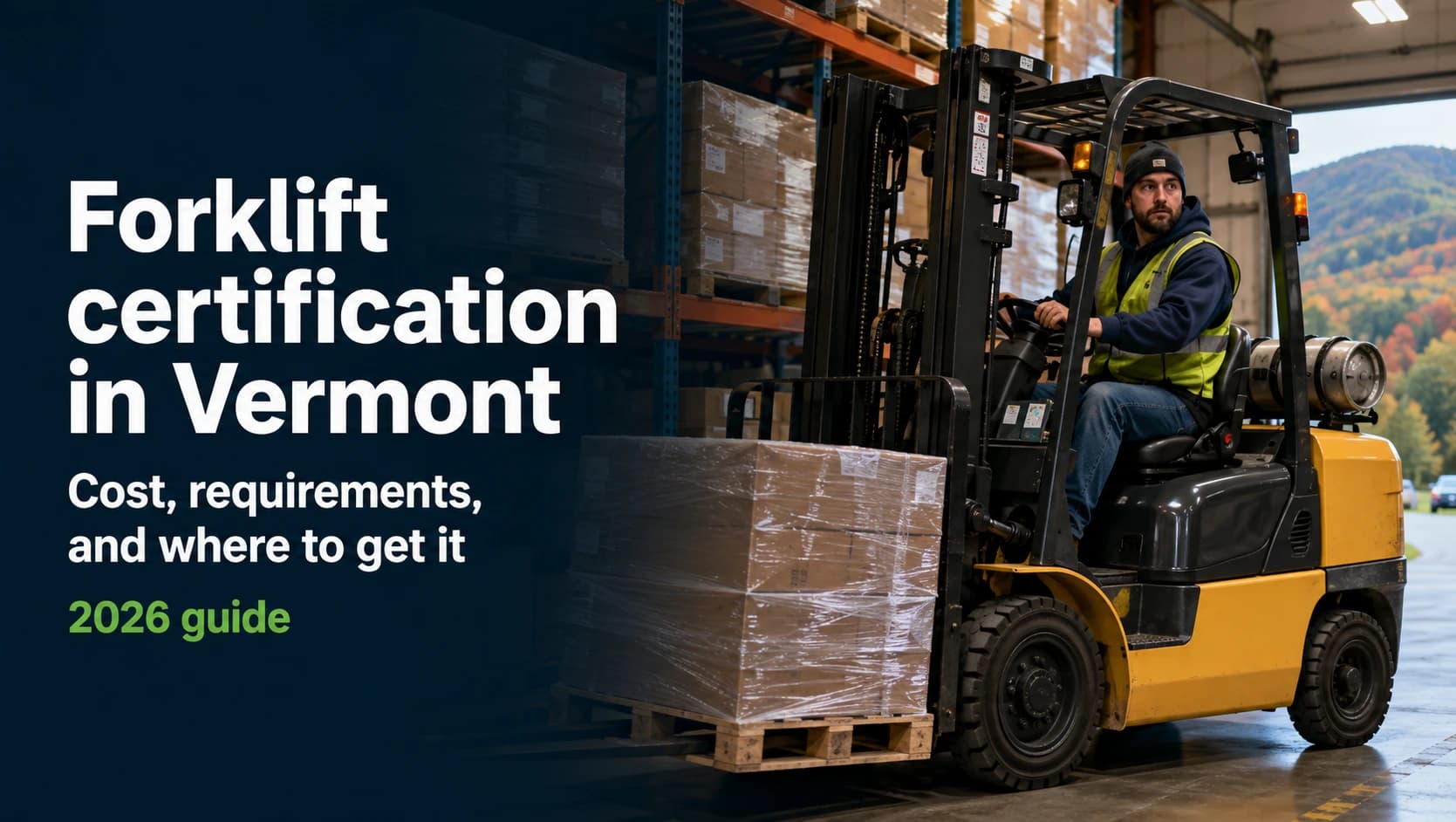 Forklift operator at a Vermont distribution center